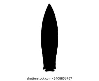 Arte vectorial de silueta de punta de flecha de piedra nativa estadounidense