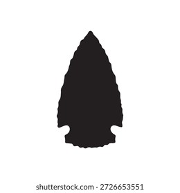Arte vetorial de silhueta de ponta de flecha de pedra ameríndia