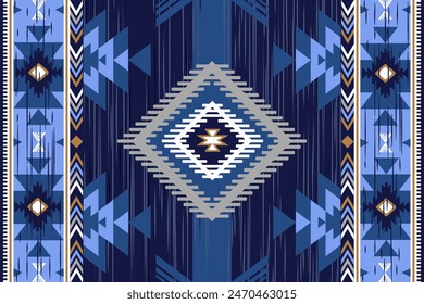 Native American Style Rug Beautiful Ethnic abstract Navajo tribal vector seamless pattern. Native Indian ornament. folk embroidery, and Mexican style.Azte geometric art.