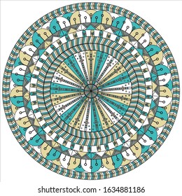 Native American themed radial pattern