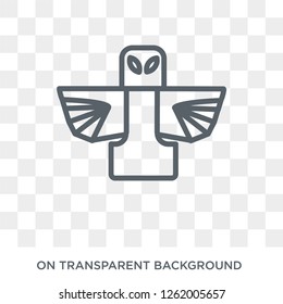 Native American Totem icon. Native American Totem design concept from American Indigenous Signals collection. Simple element vector illustration on transparent background.
