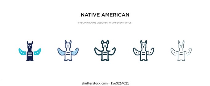 native american totem icon in different style vector illustration. two colored and black native american totem vector icons designed in filled, outline, line and stroke style can be used for web,