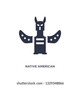 native american totem icon. Simple element illustration from culture concept. native american totem editable symbol design on white background. Can be use for web and mobile.
