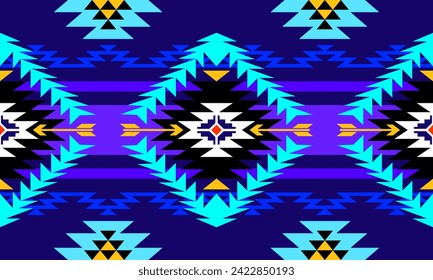 Native American tribal art patterns Traditional geometric seamless pattern American Mexican style designs for backgrounds, wallpapers, illustrations, fabrics, clothing, carpets, textiles