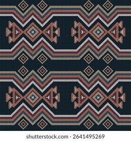 Native American Tribal Beaded Seamless Pattern