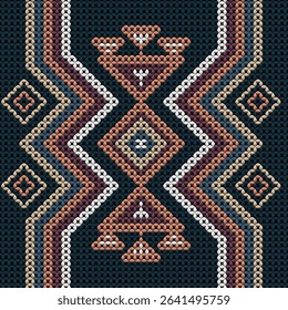 Native American Tribal Beaded Seamless Pattern
