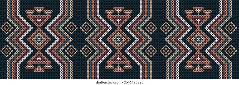 Native American Tribal Beaded Seamless Pattern