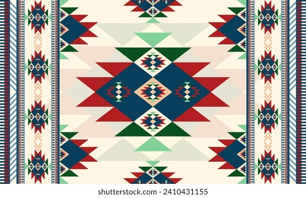 Native American tribal fabric pattern, geometric pattern, Aztec tribal textile, Navajo pattern, Mexican fabric seamless pattern.