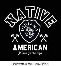 native american tribes typography, vector illustration