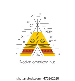 Native american vector elements concept