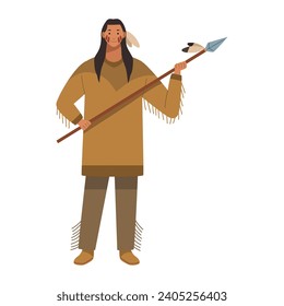 native american warrior illustration design