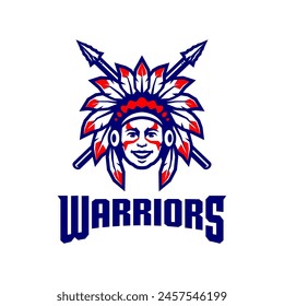 NATIVE AMERICAN WARRIORS KID ILLUSTRATION