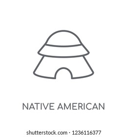 Native American Wigwam linear icon. Modern outline Native American Wigwam logo concept on white background from Culture collection. Suitable for use on web apps, mobile apps and print media.