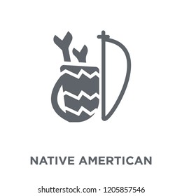 Native Amertican Arrows and Quiver icon. Native Amertican Arrows and Quiver design concept from American Indigenous Signals collection. Simple element vector illustration on white background.