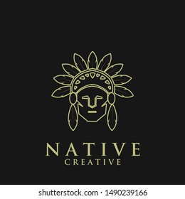 Native Apache Indian Logo Icon Designs Stock Vector (Royalty Free ...