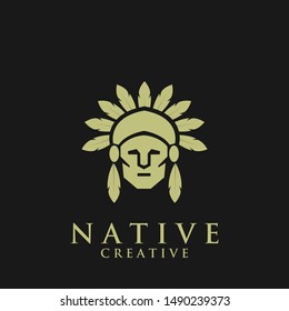 Native Apache Indian Logo Icon Designs Stock Vector (Royalty Free ...