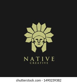 Native Apache Indian Logo Icon Designs Stock Vector (Royalty Free ...