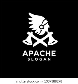 native apache indian logo icon designs vector illustration template