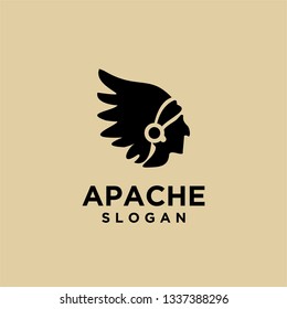 native apache indian logo icon designs vector illustration template