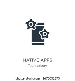 Native apps icon vector. Trendy flat native apps icon from technology collection isolated on white background. Vector illustration can be used for web and mobile graphic design, logo, eps10