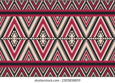 Native aztec embroidery pattern. Vector aztec Navajo geometric stripes seamless pattern. Ethnic southwest geometric pattern use for textile, carpet, rug, tapestry, cushion, upholstery, wallpaper, etc.