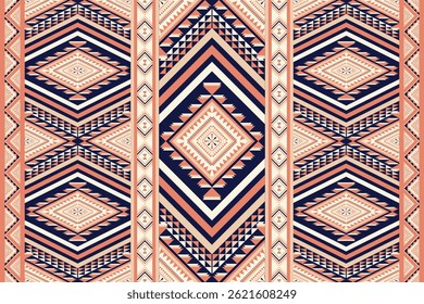 Native Aztec ethnic pattern background abstract in tribal. Geometric seamless ornament. Border decoration. Design for Sarong, wallpaper, textile, fabric, clothing, batik, carpet, embroidery.