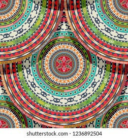 Native aztec, mayan round seamless pattern vector for your design