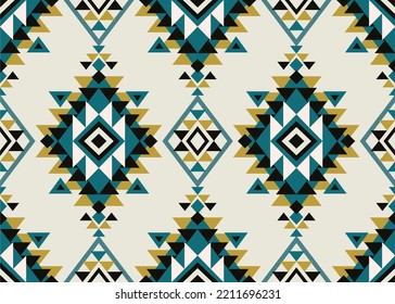 Native Aztec, Navajo seamless pattern. Tribal geometric print. Ethnic colorful design wallpaper, fabric, cover, textile, rug, blanket.