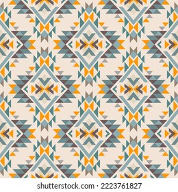 Native Aztec, Navajo seamless pattern. Tribal geometric print. Ethnic colorful design wallpaper, fabric, cover, textile, rug, blanket.