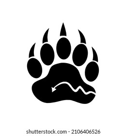 native bear's tracks. vector illustration