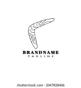 native boomerangs logo cartoon icon design template black modern isolated vector