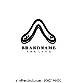 native boomerangs logo cartoon icon design template black modern isolated cute illustration
