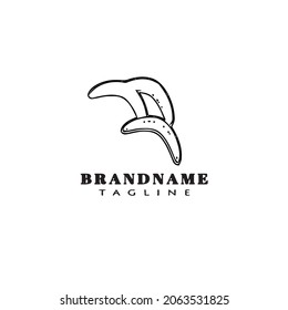native boomerangs logo cartoon icon design template black modern isolated vector illustration
