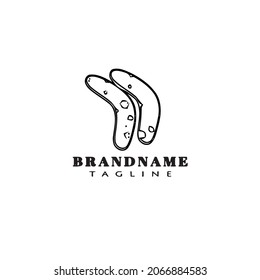 native boomerangs logo cartoon icon design template black modern vector illustration