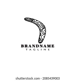 native boomerangs logo cartoon icon design template black modern isolated cute illustration