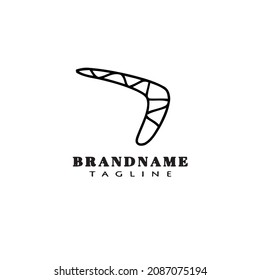 native boomerangs logo cartoon icon template black modern isolated vector illustration