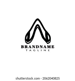 logotipo de boomerangs nativos lindo icono plantilla de diseño negro gráfico vectorial aislado