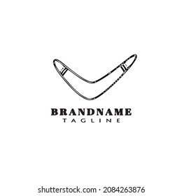 einheimische Bumerango-Logo-Design-Vorlage schwarz, moderne einzelne Vektorgrafik