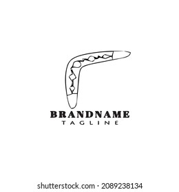 native boomerangs logo icon design template black modern isolated vector illustration