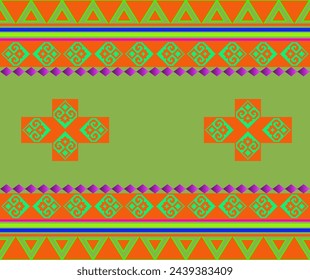 Native cloth pattern, long background, light colored back