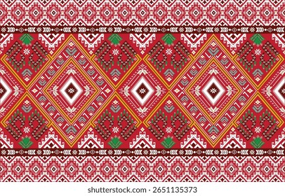 Native concept mixed with native patterns, ancient patterns, pine patterns, geometric patterns, suitable for making curtains, textiles, backgrounds, bed sheets, clothing, fashion, wallpapers, glasses,