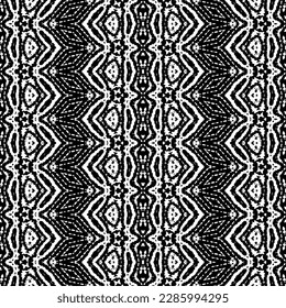 Native Dark Doodle Batik. Black Colour Art Scribble Textile. Abstract Geo Ink Batik. Simple Bohemian Pattern. Black Color Tribal Wavy Vector. Doodle Design Dark Pattern. Abstract Ink Ethnic Repeat