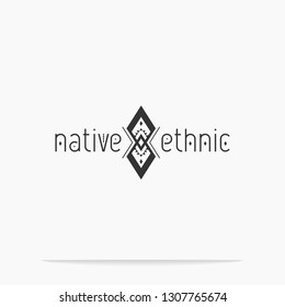 Native Ethnic geometric logo. Abstract design Vector illustration.
