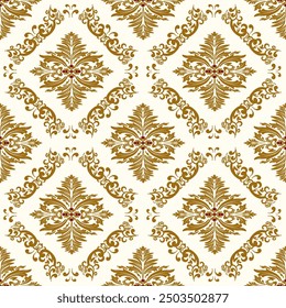 Native ethnic geometric pattern samless gold and red on a light gray background. Native American fabric, tiles, rugs, shirts	