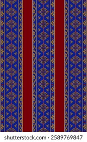 Native ethnic geometric pattern samless gold and red on a light gray background. Native American fabric, tiles, rugs, shirts
