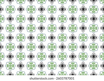 
Native ethnic geometric star damask pattern design