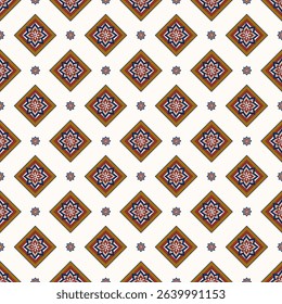 Native ethnic thai geometric pattern samless gold and red on a light gray background. Native thai fabric tiles, rugs, shirts	