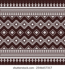 Native fabric geometric abstract Ethnic pattern. Southwest Aztec Navajo seamless Ikat. Design vector for textile, printing, wallpaper, wrapping, clothing, batik, sarong.- Vector illustration