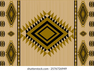 Native fabric, geometric, tribal pattern Aztec, Navajo, Ikat seamless pattern, traditional ethnic background. Vector design for textile, printing, wallpaper, wrapping, clothing.