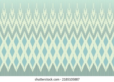 Native fabric pattern, folk pattern, pastel green tones